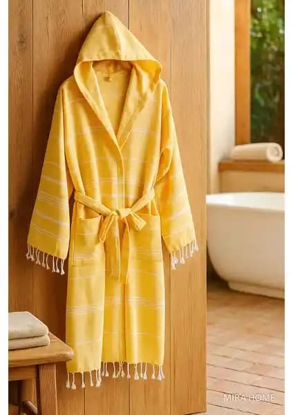 Mira Home Kapüşonlu Pamuk Bornoz - Şık ve Fonksiyonel Konfor Sağlayan Tasarım