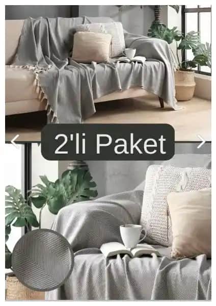 Miracolo Home Sık Dokuma Pamuklu Dekoratif Koltuk Örtüsü Seti: Şık ve Dayanıklı Ev Dekorasyonu İçin Uygun