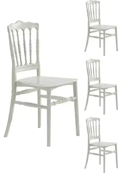 Mobetto Miray Beyaz Sandalye: Modern ve Dayanıklı Dış Mekan Kullanımı İçin Tasarlanmış