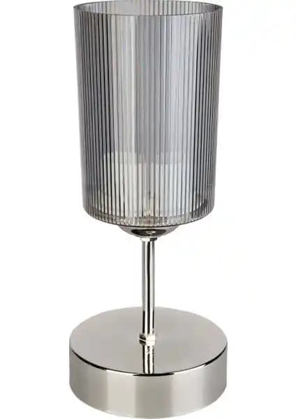 Modelight Nera Abajur Gümüş ve Füme Renk Seçenekleriyle Modern Dekorasyon İçin Uygun