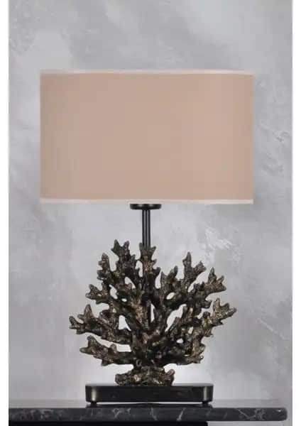 Modern Dizayn Mercan Abajur Gold Bej ile İç Mekanlara Şıklık ve Fonksiyonellik Katın