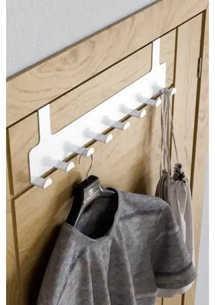 Modern Metal Beyaz Kapı Arkası Askısı Ev ve Ofis Düzeni İçin Dayanıklı Tasarım