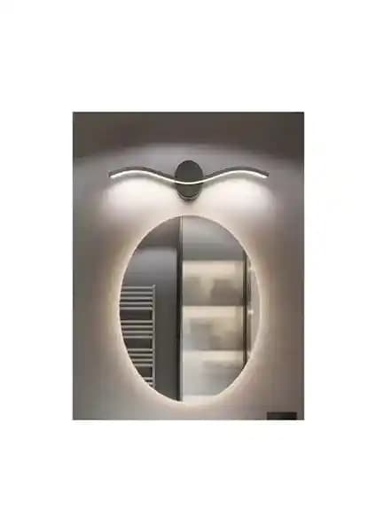 Modern Siyah Banyo Ayna Tablo Aplikleriyle Şık ve Fonksiyonel Aydınlatma Çözümü