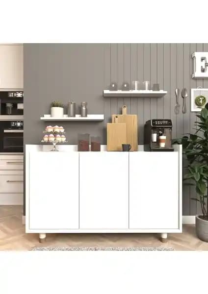 Modern ve Çok Amaçlı Bono Raflı Kahve Köşesi ile Ev ve Ofis Dekorasyonunuza Şıklık Katın