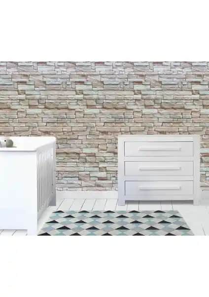 Modern ve Şık Renkli Doğal Taş 3D Kendinden Yapışkanlı Duvar Kağıdı Ürün Tanıtımı