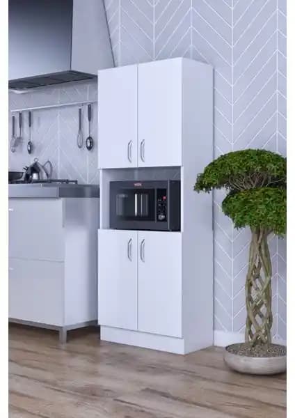Moka Park AVM Nisan Çok Amaçlı Mutfak Dolap Kapaklı Bölmeli Mikrodalga Fırın Kiler