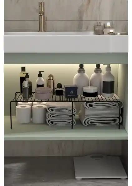 Moniev Genişletilebilir Raf: Modern ve Çok Yönlü Depolama Çözümü Mutfak ve Banyo İçin