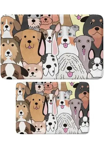 Monnhein Sevimli Tasarımlı Mikrofiber 2'li Banyo Paspası Konfor ve Güvenlik Sağlar