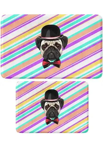 Monnhein Sevimli Tasarımlı Mikrofiber İki'li Banyo Paspası Güvenlik ve Estetik Sunar