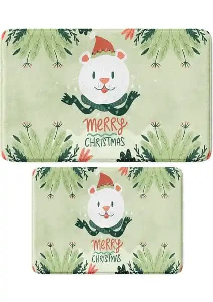 Monnhein Sevimli Tasarımlı Yılbaşı Dekoru ve Çok Amaçlı Güvenlik Paspasları