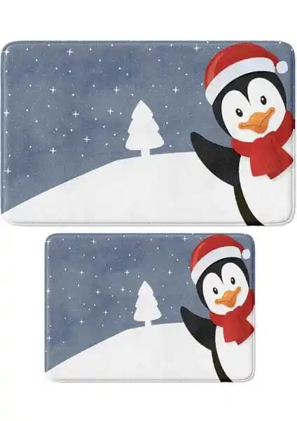 Monnhein Sevimli Tasarımlı Yılbaşı Dekoru ve Çok Yönlü Banyo Paspası ile Ev Dekorasyonunda Şıklık ve Güvenlik