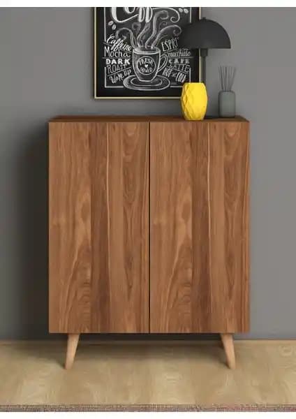 Monte Sehpaluce Ayakkabılık Ceviz Renkli Modern Tasarım ve Dayanıklılık Özellikleri