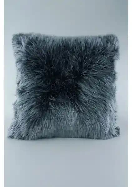 Mrs.Gugar Peluş Gri Kırlent Kılıfı Yüksek Kaliteli ve Şık Tasarımıyla Modern Ev Dekorasyonu