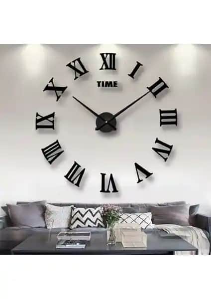 Mrv Dekor 3D Roma Rakamlı MDF Duvar Saati Modern ve Şık Tasarımıyla Dekorasyonunuza Zarif Dokunuş