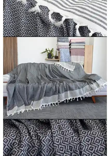 Mutlu Çeyiz Diamond Pamuklu Kanepe ve Çekyat Örtüsü Şık ve Çok Yönlü Kullanım İmkanı Sunar