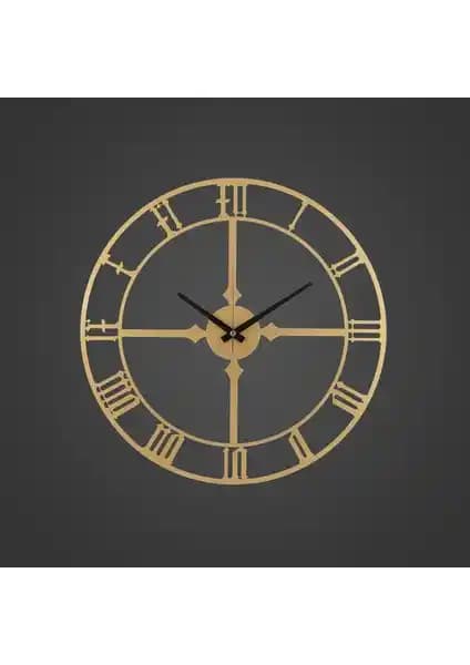 Muyika Rome Metal Eskitme Duvar Saati 50x50 cm Modern ve Vintage Tarzların Buluşması