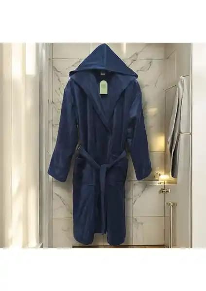 MySoft Home Kadife Kapüşonlu Bornoz: Konfor ve Şıklık Sunan Yüksek Kaliteli Pamuklu Tasarım