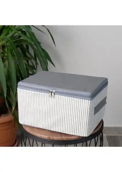 Nacarev 3'lü Ekose Antrasit Hurç Seti ile Evinizi ve Seyahatlerinizi Düzenleyin