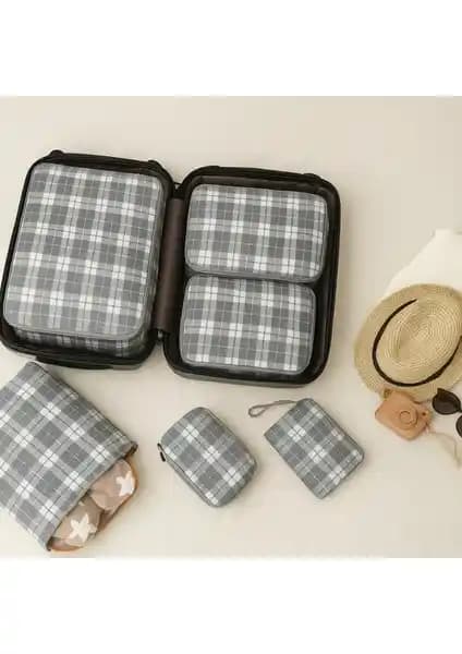Nacarev 6'lı Valiz İç Organizatör Seti Günlük Seyahat ve Ev Düzenlemesi için Uygun