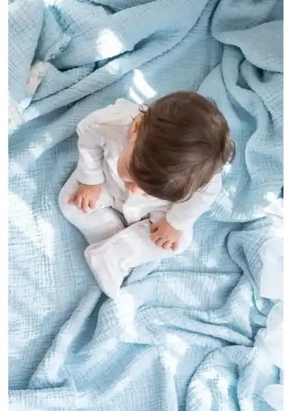 Natural Meet Maya Çift Taraflı Pamuk Müslin Yatak Örtüsü Pike 90 karakter