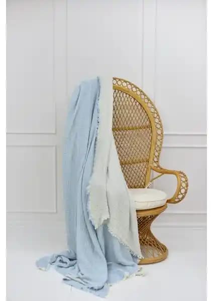 Natural Meet Maya Çift Yönlü Pamuklu Müslin Örtü Yatak ve Dekorasyon İçin Çok Amaçlı Ürün