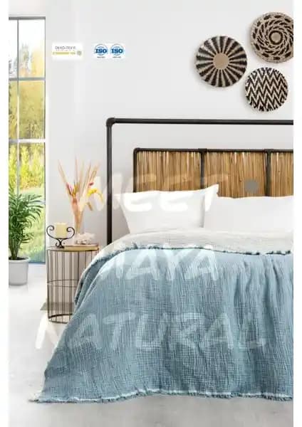 Natural Meet Maya Çift Yönlü Pamuklu Müslin Yatak Örtüsü 75-90 Karakter Arası