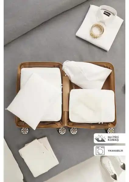 Ocean Home Textile 4'lü Yıkanabilir Valiz Düzenleyici Seti ile Eşyalarınızı Pratik Şekilde Organize Edin