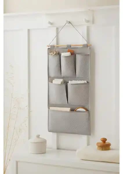 Ocean Home Textile Gri 6 Gözlü Çok Amaçlı Askılı Duvar Düzenleyici Özellikleri ve Kullanım Alanları