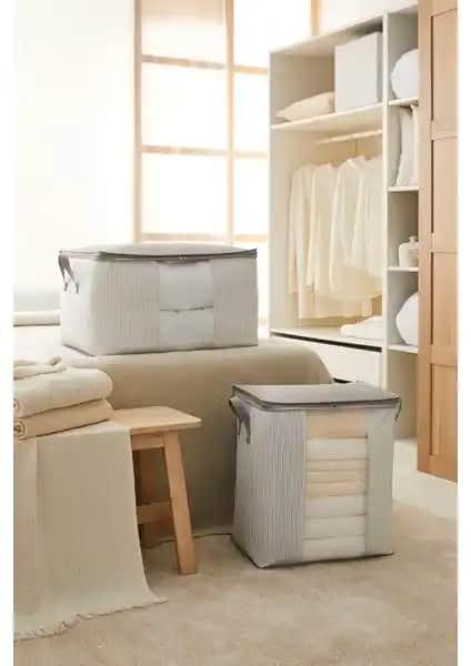 Ocean Home Textile İki Parçalı Hurç Seti: Şık ve Fonksiyonel Depolama Çözümünüz