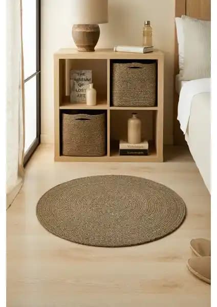 Ocean Home Textile Siyah Kırçıllı Jüt Halı Kilim: Modern ve Doğal Zemin Dekorasyonu İçin Ideal Tercih