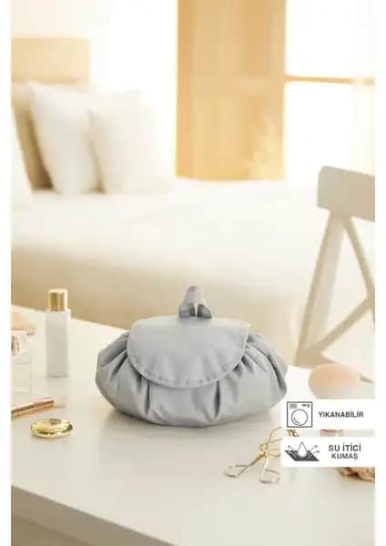 Ocean Home Textile Su Itici Leke Tutmaz Seyahat ve Günlük Kullanım Makyaj Çantası