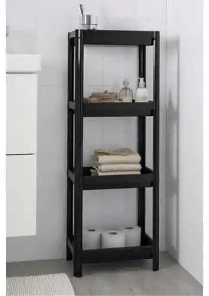 Omaş Siyah Banyo Rafı: Modern ve Dayanıklı Organizatör Çözümüdür