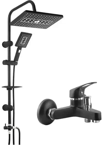 On2 Siyah Tepe Robot Duş Seti ve Banyo Bataryası Modern ve Şık Tasarım Özellikleri