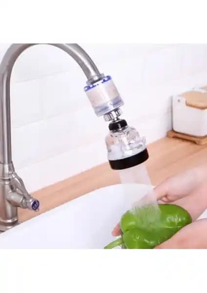 Optana Su Arıtmalı 3 Fonksiyonlu Döner Musluk Başlığı Modern Mutfak ve Banyo Kullanımı