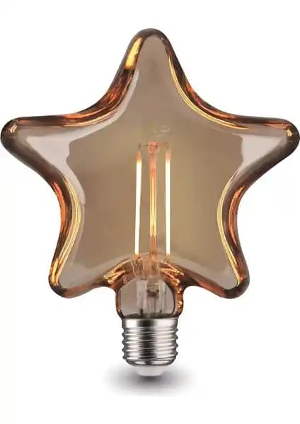 Orbus Yıldız Filament LED Ampul Amber E27: Enerji Tasarruflu ve Estetik Aydınlatma Çözümü