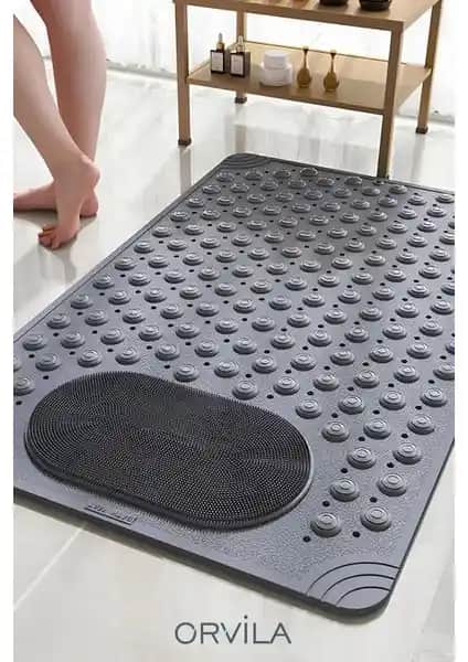 Orvila Masajlı Vantuzlu Banyo Paspası Kaydırmaz Güvenli ve Estetik Tasarım