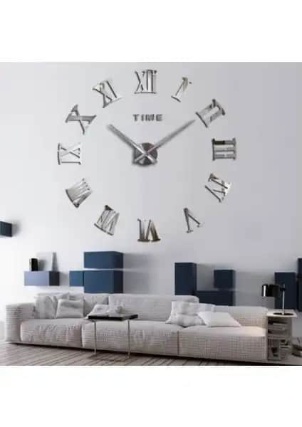 Otantik 3D Roma Rakamlı Duvar Saati: Modern ve Otantik Dekorasyon İçin Şık Seçenek