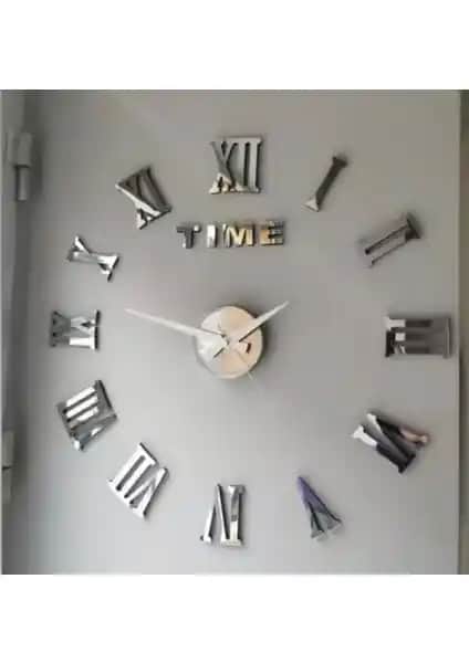 Otantik 3D Romen Rakamlı Aynalı Büyük Boy Duvar Saati G5R-T02 Özellikleri ve Dekoratif Kullanımı