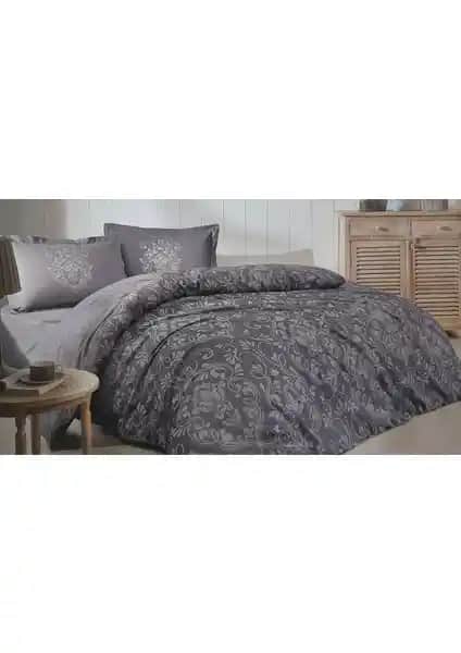 Özdilek Antico Çift Kişilik Ranforce Nevresim Takımı Antrasit Renkli Modern Tasarım