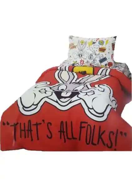 Özdilek Bugs Bunny Çocuk Nevresim Takımı 160x220 cm, Pamuklu ve Eğlenceli Tasarım