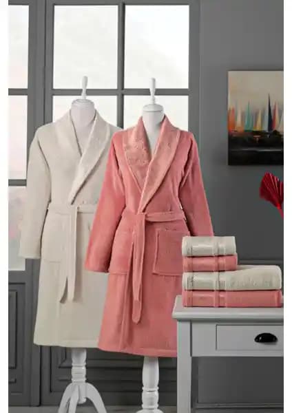 Özdilek Dory Kiremit Bej Aile Seti 1079: Konfor ve Şıklık Sunan Banyo ve Plaj Tekstili