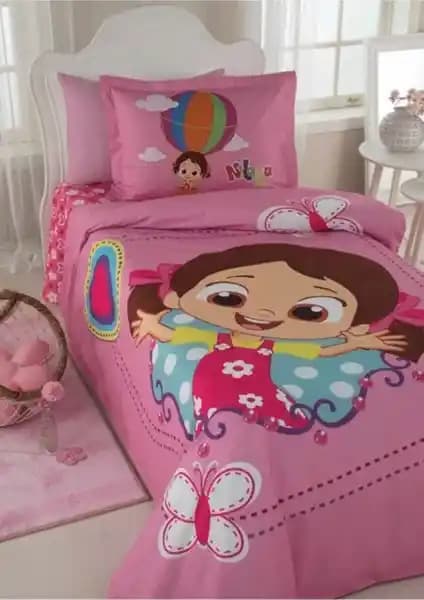 Özdilek Niloya Kelebek Tek Kişilik Nevresim Takımı: Renkli ve Dayanıklı Genç Odası Dekoru