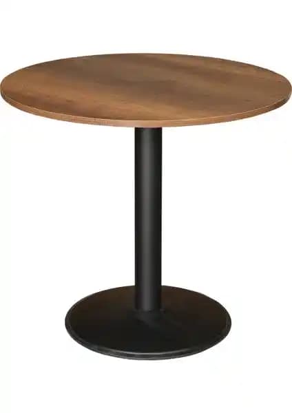 Özer Çelik Siyah Ayaklı Yuvarlak Masa: Modern ve Çok Yönlü Mobilya Çözümü