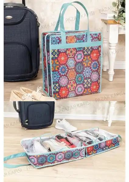 Pazar Kapısı Seyahat Tipi Ayakkabı Hurcu Düzenleyici Yüksek Kapasiteli ve Dayanıklı Tasarım