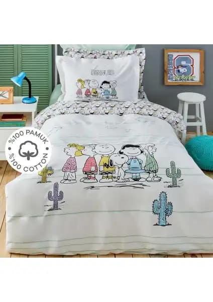 Peanuts by Karaca Home Snoopy Vintage Tek Kişilik Nevresim Takımı Yatak Odası Dekorasyonuna Renk Katıyor