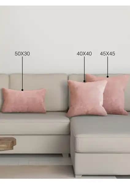 Perle Home Daily Series Buğulu Gül Rengi Kırlent Kılıfı Estetik ve Dayanıklı Tasarım