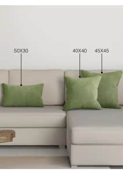 Perle Home Daily Series Zeytin Yaprağı Rengi Kırlent Kılıfı Ev Dekorasyonunda Zarif ve Dayanıklı Tasarım