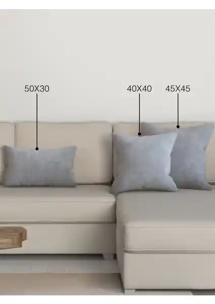 Perle Home Daily Serisi Açık Gri Kırlent Kılıfı Modern ve Şık Dekorasyon Çözümü