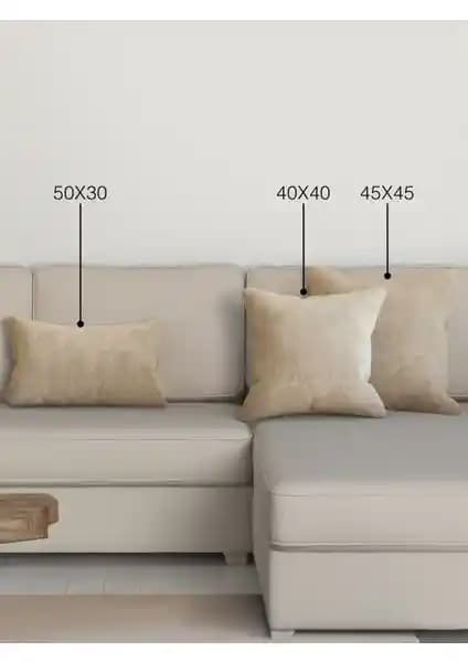 Perle Home Daily Serisi Bej Renk Kırlent Yastık Kılıfı Ev Dekorasyonuna Zarif Dokunuş