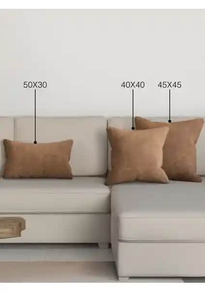 Perle HOME Daily Serisi Kahverengî Kırlent Yastık Kılıfı Modern ve Dayanıklı Tasarım